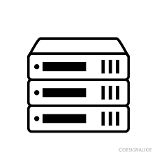 Server Black and White Symbol Free PNG Image|Illustoon